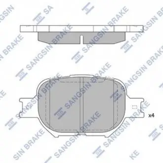 Колодки гальмівні дискові Hi-Q (SANGSIN) SP1272