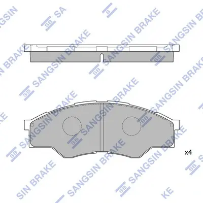 Колодки гальмівні передні Toyota Hi-Lux (04-) HI-Q Hi-Q (SANGSIN) SP1276 (фото 1)