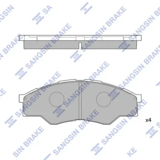 Колодки гальмівні передні Toyota Hi-Lux (04-)  HI-Q Hi-Q (SANGSIN) SP1276
