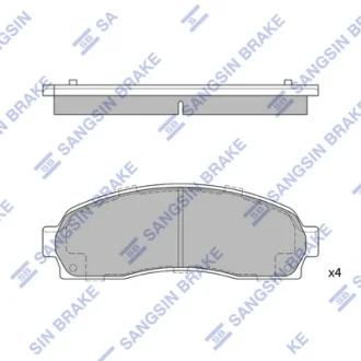 Колодки тормозные передние Ford Explorer (-06), Pontiac Torrent (06-) Hi-Q (SANGSIN) SP1369