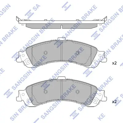 Колодки гальмівні задні (дискові) Chevrolet Tahoe (-06),Cadillac Escalade (-06) HI-Q Hi-Q (SANGSIN) SP1370 (фото 1)