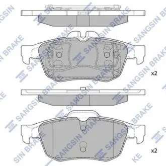 Колодки гальмівні задні Renault Talisman (13-)  HI-Q Hi-Q (SANGSIN) SP1396