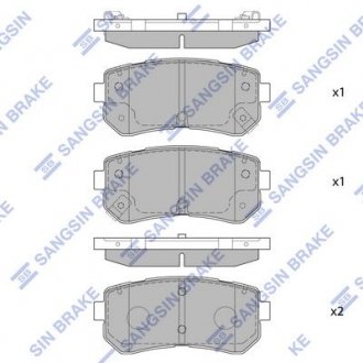 Колодки тормозные задние Hi-Q (SANGSIN) SP1406