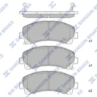 Колодки дискового тормоза Hi-Q (SANGSIN) SP1409