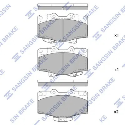 Колодки тормозные передние Toyota 4Runner (-01) Hi-Q (SANGSIN) SP1420 (фото 1)