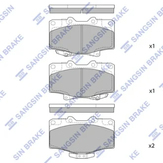 Колодки тормозные передние Toyota 4Runner (-01) Hi-Q (SANGSIN) SP1420