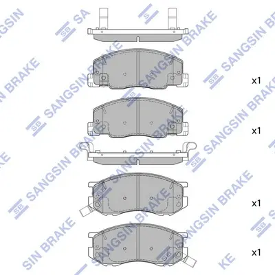 Колодки дискового тормоза Hi-Q (SANGSIN) SP1433 (фото 1)