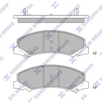 Колодки гальмівні передні Cadillac DTS (06-), Chevrolet Impala (06-)  HI-Q Hi-Q (SANGSIN) SP1443