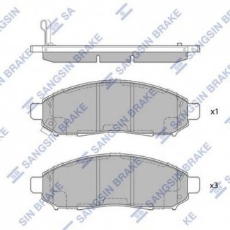 КОЛОДКИ ГАЛЬМ. Hi-Q (SANGSIN) SP1460