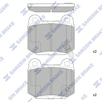 Колодки задние дисковые NISSAN 350Z 3.5 03- Hi-Q (SANGSIN) SP1495 (фото 1)