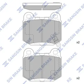 Колодки задние дисковые NISSAN 350Z 3.5 03- Hi-Q (SANGSIN) SP1495