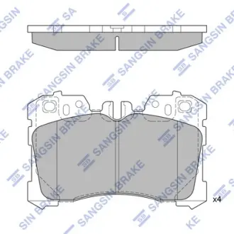 Колодки гальмові дискові передні Hi-Q (SANGSIN) SP1496