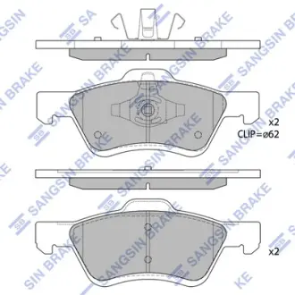 Колодки дискового тормоза Hi-Q (SANGSIN) SP1497