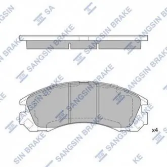 Колодки гальмові дискові передні Hi-Q (SANGSIN) SP1523