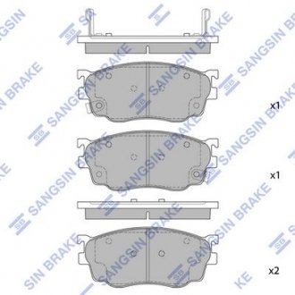 Колодки гальмові дискові передні Hi-Q (SANGSIN) SP1529