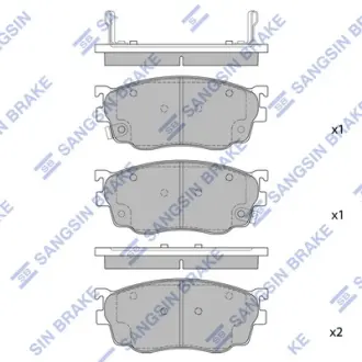 Колодки гальмові дискові передні Hi-Q (SANGSIN) SP1529