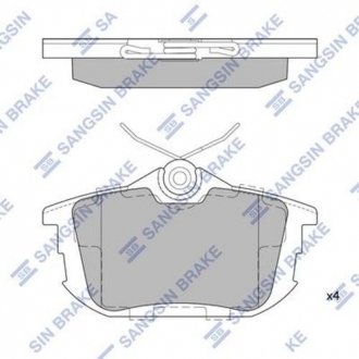 КОЛОДКИ ГАЛЬМ. Hi-Q (SANGSIN) SP1531