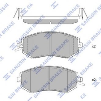 Колодки гальмові дискові передні Hi-Q (SANGSIN) SP1553