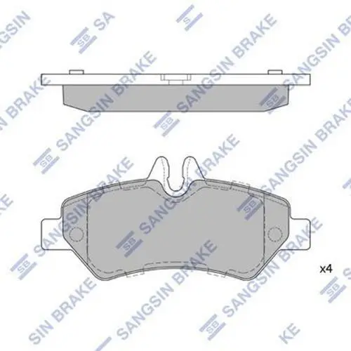 Колодки гальмівні задні MB Sprinter (906), VW Crafter 30-50 (06-) HI-Q Hi-Q (SANGSIN) SP1562 (фото 1)