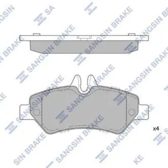 Тормозные колодки Hi-Q (SANGSIN) SP1562