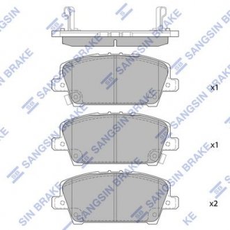 Колодки гальмові дискові передні Hi-Q (SANGSIN) SP1569