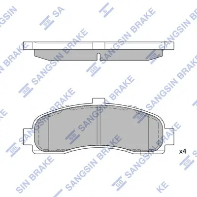 Колодки дискового тормоза Hi-Q (SANGSIN) SP1586 (фото 1)