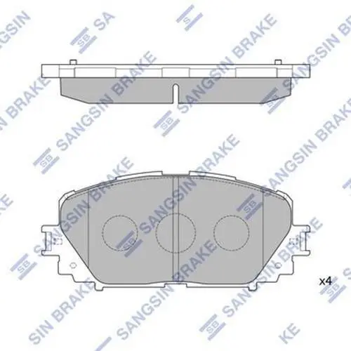 Колодки гальмівні передні Toyota Prius (14-), Yaris (P9, P13) HI-Q Hi-Q (SANGSIN) SP1588 (фото 1)