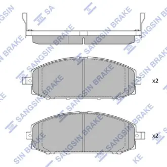 Колодки гальмівні передні Nissan Patrol V (Y61) (-11) HI-Q Hi-Q (SANGSIN) SP1599
