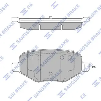 Колодка торм. диск. FORD EXPLORER 15- задн. (пр-во SANGSIN) Hi-Q (SANGSIN) SP1621