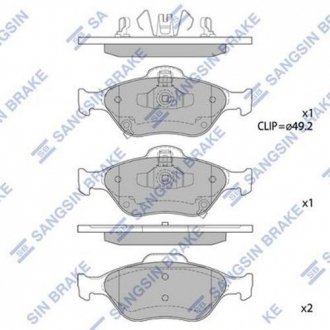 Колодки гальмові дискові передні Hi-Q (SANGSIN) SP1631