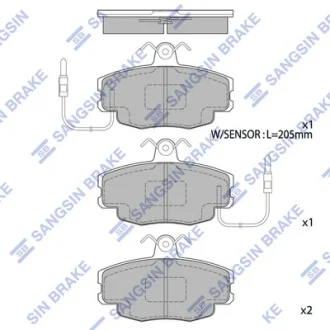 Колодки гальмівні передні Renault Clio I  HI-Q Hi-Q (SANGSIN) SP1668