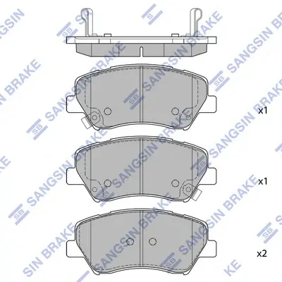 Колодки гальмівні передні Renault Fluence (10-), Megane III (09-), Scenic III (09-) HI-Q Hi-Q (SANGSIN) SP1687 (фото 1)