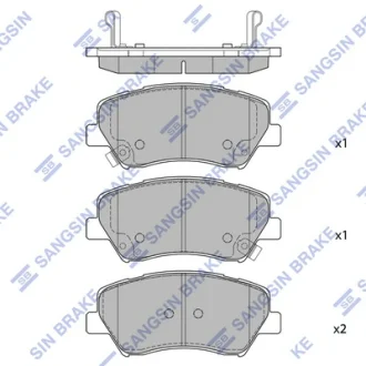 Колодки тормозные передние Renault Fluence (10-), Megane III (09-), Scenic III (Hi-Q (SANGSIN) SP1687