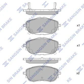 Колодки гальмівні передні Toyota Auris (NZE18) (12-), Corolla (NZE16) (12-)  HI-Q Hi-Q (SANGSIN) SP1700A