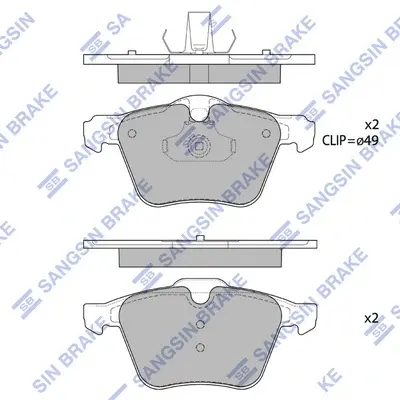 Колодки тормозные передние Ford Mondeo (08-) Hi-Q (SANGSIN) SP1702 (фото 1)