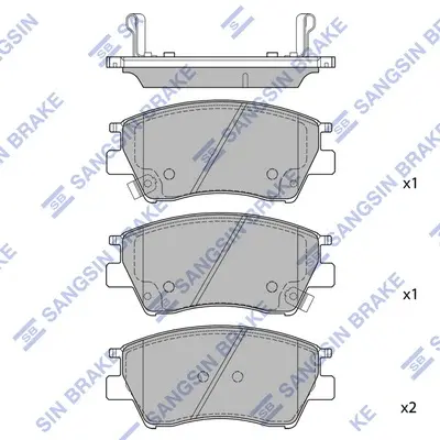 Колодки гальмівні передні Renault Talisman (16-) HI-Q Hi-Q (SANGSIN) SP1704 (фото 1)