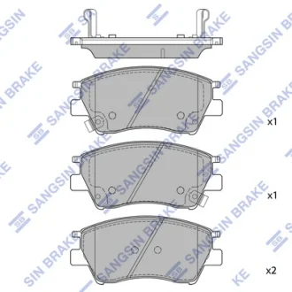 Колодки гальмівні передні Renault Talisman (16-)  HI-Q Hi-Q (SANGSIN) SP1704