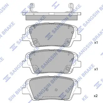 Колодки дискового тормоза Hi-Q (SANGSIN) SP1706