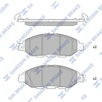 Колодки гальмівні передні Infiniti QX60 (14-), Pathfinder (13-), Murano (20-) HI-Q Hi-Q (SANGSIN) SP1713 (фото 1)