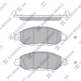 Колодки гальмівні передні Infiniti QX60 (14-), Pathfinder (13-), Murano (20-) HI-Q Hi-Q (SANGSIN) SP1713