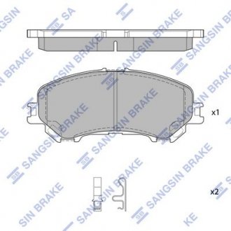 КОЛОДКИ ГАЛЬМ. Hi-Q (SANGSIN) SP1715