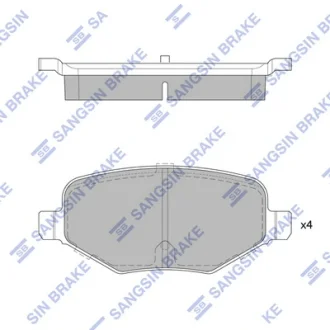 Колодки тормозные задние (дисковые) Ford Taurus (13-), Explorer (13-), Flex (14- Hi-Q (SANGSIN) SP1717
