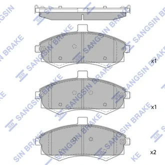 Колодки гальмівні передні Hyundai Elantra (02-)  HI-Q Hi-Q (SANGSIN) SP1734