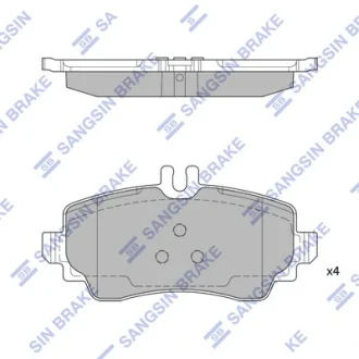 Колодки гальмівні передні BENZ A-CLASS (W168) (-04) HI-Q Hi-Q (SANGSIN) SP1744