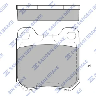 Колодки гальмівні задні Opel Omega A, B, Vectra B  HI-Q Hi-Q (SANGSIN) SP1760