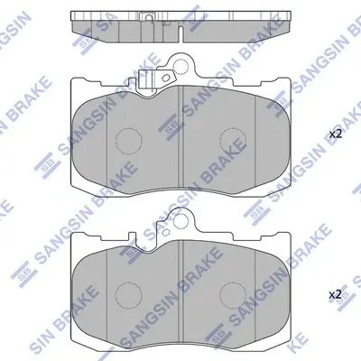 Колодки гальмівні передні Lexus GS350 (13-), IS350 (12-) HI-Q Hi-Q (SANGSIN) SP1773 (фото 1)