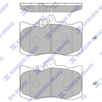 Колодки гальмівні передні Lexus GS350 (13-), IS350 (12-) HI-Q Hi-Q (SANGSIN) SP1773