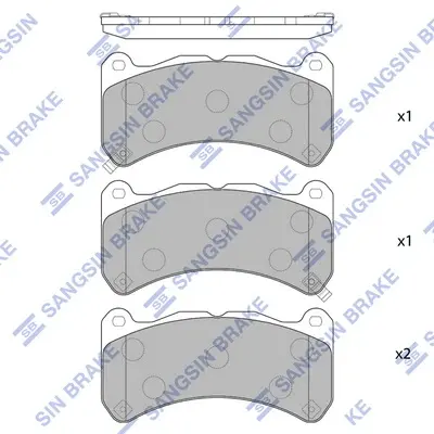 Колодки гальмівні передні Lexus IS F (08-) HI-Q Hi-Q (SANGSIN) SP1775 (фото 1)