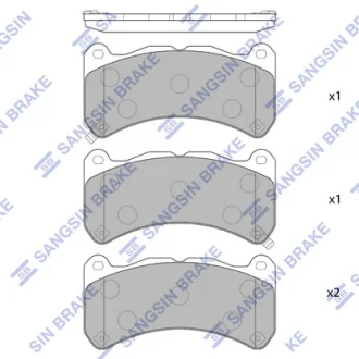 Колодки гальмівні передні Lexus IS F (08-) HI-Q Hi-Q (SANGSIN) SP1775