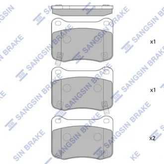 Колодки гальмівні задні (дискові) Lexus IS F (08-)  HI-Q Hi-Q (SANGSIN) SP1776